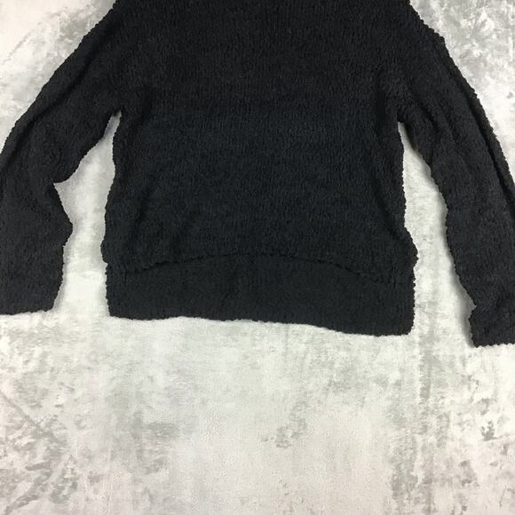 Bobeau Women’s M Black Hi-Low Popcorn Knit Cowl Neck Long Sleeve Sweater - Picture 8 of 15